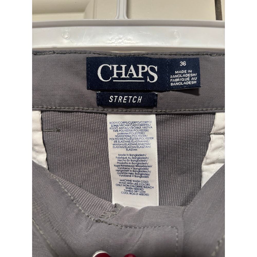 Chaps Gray Stretch Men's Cargo Shorts Size 36 - Picture 4 of 7